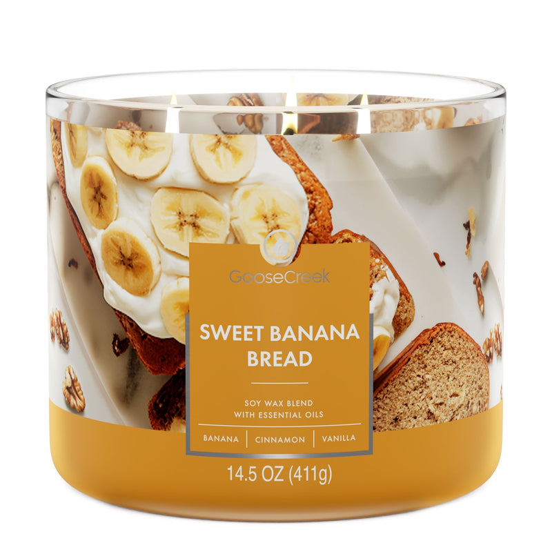 Sweet Banana Bread 3-Wick Candle Blend 6-0034